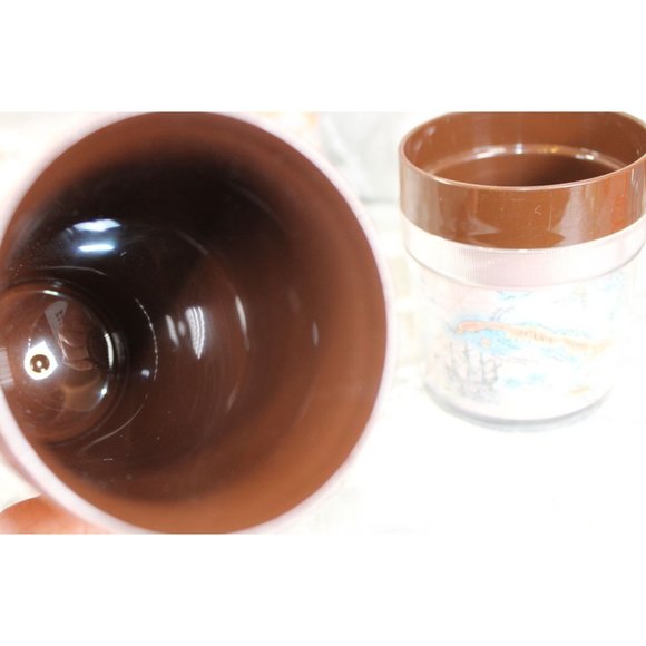 Lot of 3 Vintage 70s THERMO-SERV World Atlas Map Sea Ships Insulated - Picture 4 of 6